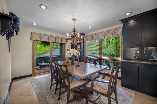 101 Jane Kirk Ct, Center Twp, PA 15001 - dining space featuring a chandelier, recessed lighting, and light tile patterned floors