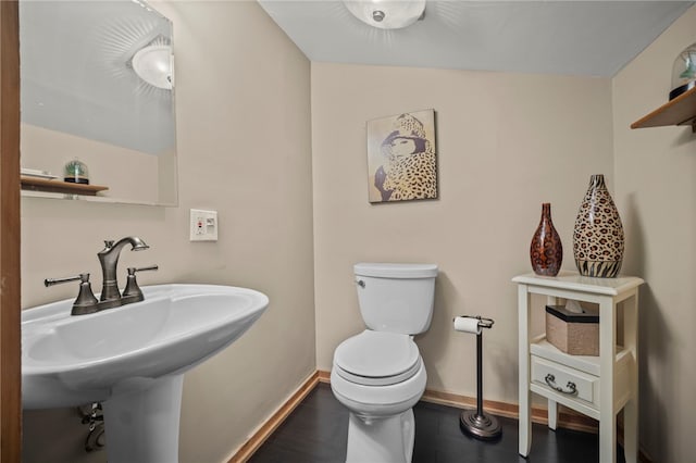 101 Jane Kirk Ct, Center Twp, PA 15001 - half bath with baseboards and wood finished floors