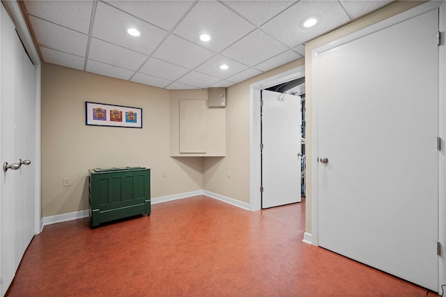 101 Jane Kirk Ct, Center Twp, PA 15001 - spare room with recessed lighting and a drop ceiling