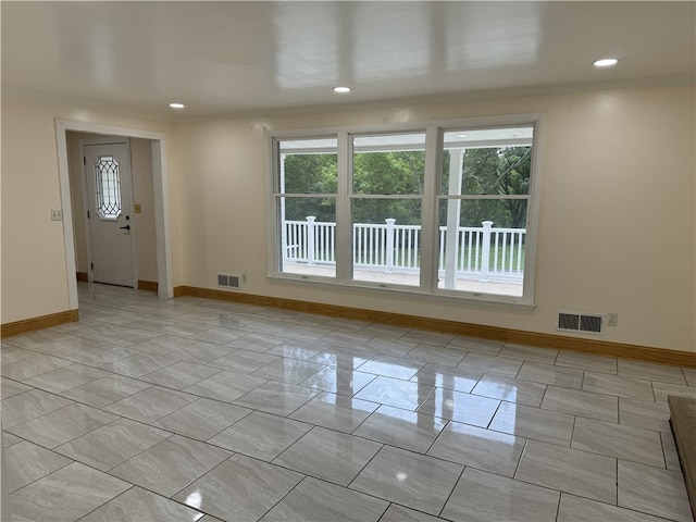 2350 Mount Vernon Ave, Murrysville, PA 15632 - empty room featuring ornamental molding and recessed lighting