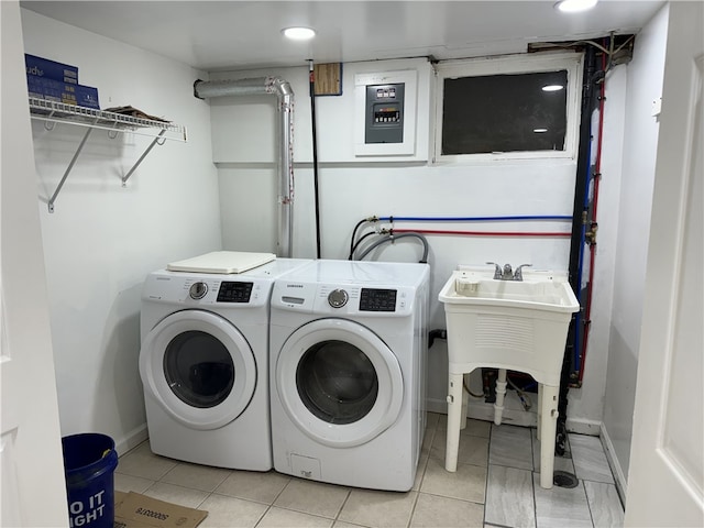 2350 Mount Vernon Ave, Murrysville, PA 15632 - laundry area featuring separate washer and dryer and tile patterned flooring