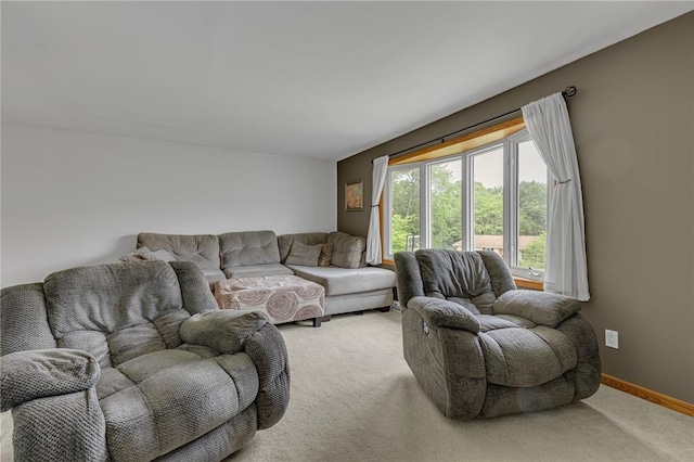 2203 14th St, Patterson Twp, PA 15010 - living room featuring light carpet and baseboards