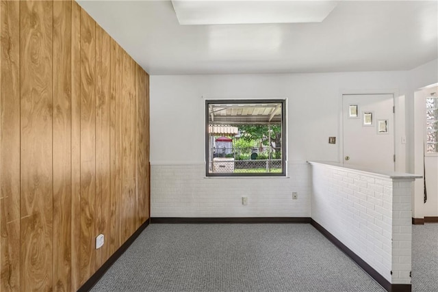 5111 Neville Rd, Neville Twp, PA 15225 - carpeted spare room featuring healthy amount of natural light and wood walls
