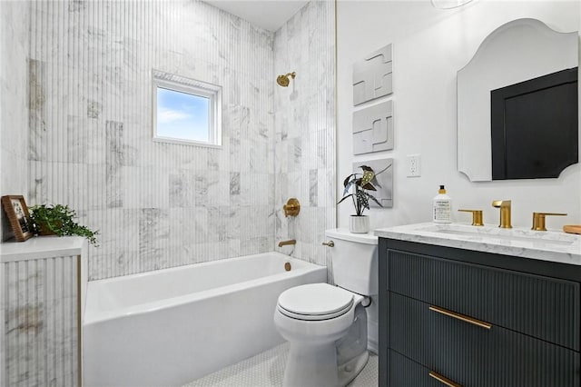 605 N Beatty, East Liberty, PA 15206 - full bathroom featuring vanity, shower / bath combination, and tile patterned flooring