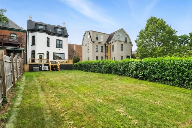 605 N Beatty, East Liberty, PA 15206 - view of green lawn with a wooden deck