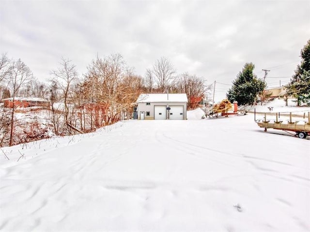 3105 Bennetts Run Rd, North Sewickley Twp, PA 15010 - yard layered in snow featuring an outdoor structure