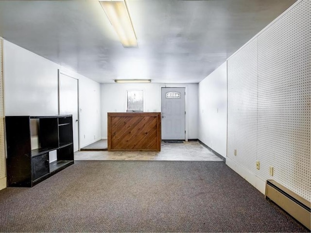 3105 Bennetts Run Rd, North Sewickley Twp, PA 15010 - below grade area with baseboard heating and carpet
