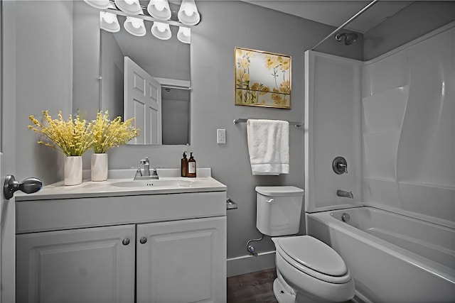 240 Wallingford Dr, Ross Twp, PA 15237 - bathroom featuring vanity, bathing tub / shower combination, and wood finished floors