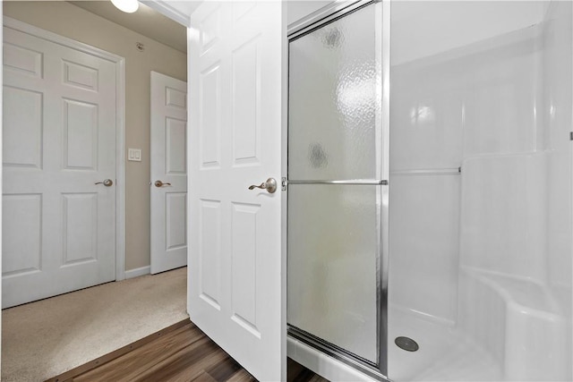 3011 Lenox Oval, Ross Twp, PA 15237 - bathroom with a shower stall and wood finished floors