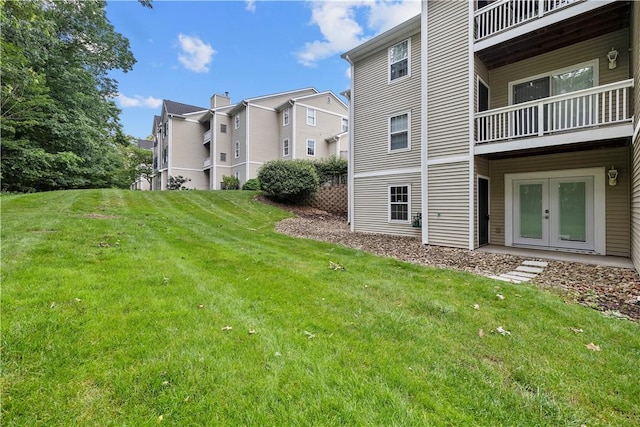 3011 Lenox Oval, Ross Twp, PA 15237 - view of grassy yard featuring a balcony and french doors