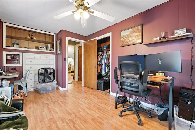 131 Heckman Rd, Delaware Twp, PA 16124 - office space with light wood-type flooring and ceiling fan