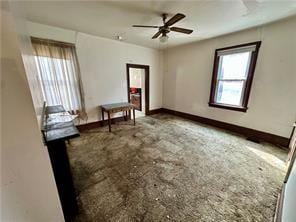 119 Van Braam St, Downtown Pgh, PA 15219 - empty room featuring a ceiling fan and baseboards
