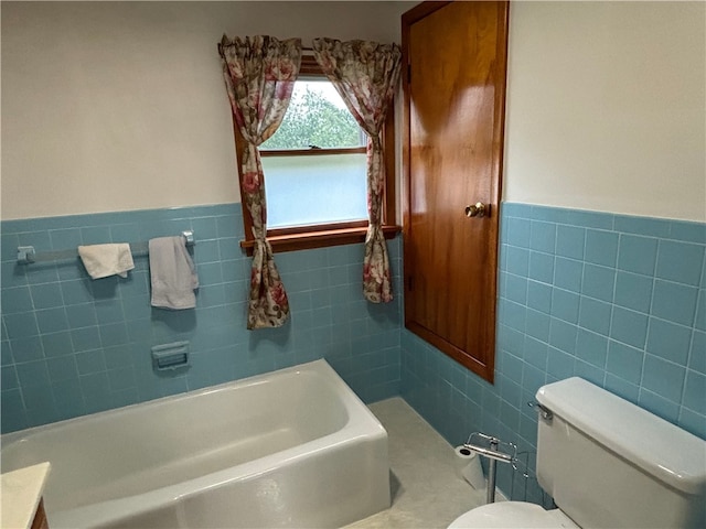 184 Chestnut St, Center Twp/Homer Cty, PA 15731 - full bathroom featuring tile walls, a bath, and wainscoting
