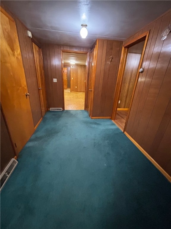 184 Chestnut St, Center Twp/Homer Cty, PA 15731 - hall with carpet floors and wood walls