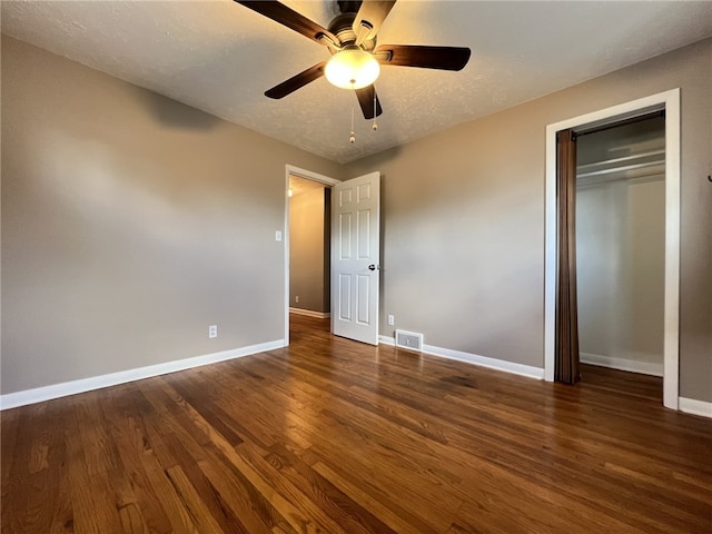 43 Barton Mill Rd, South Union Twp, PA 15401 - unfurnished bedroom featuring wood finished floors, a closet, and a ceiling fan