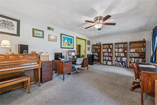 915 Jamell Dr, Unity Twp, PA 15601 - carpeted office space featuring ceiling fan