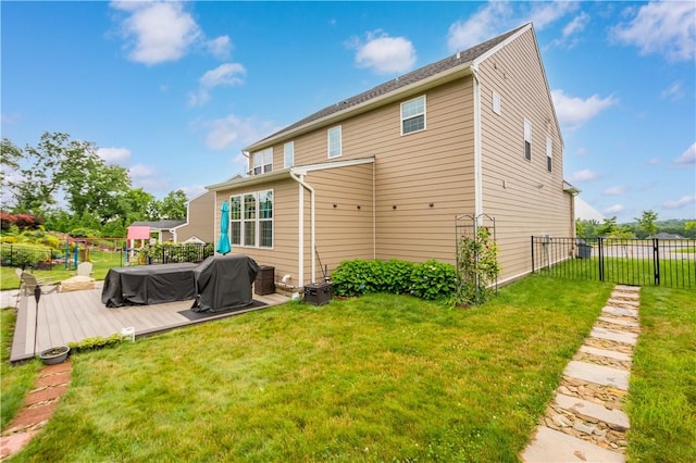 1761 Stevensan Dr, Franklin Park, PA 15143 - rear view of house with a deck