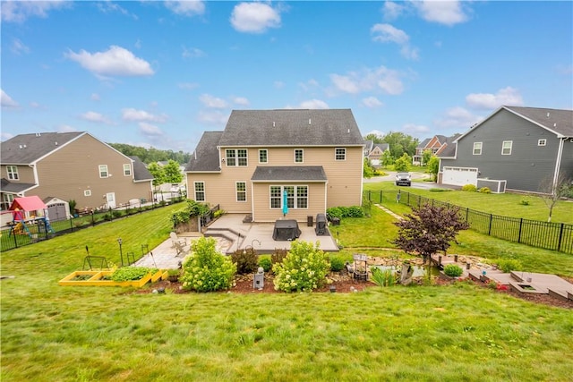 1761 Stevensan Dr, Franklin Park, PA 15143 - rear view of house featuring a patio area, a residential view, and a fenced backyard