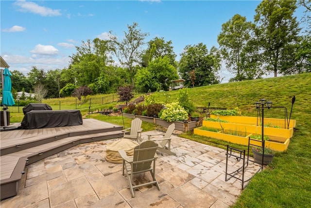 1761 Stevensan Dr, Franklin Park, PA 15143 - view of patio / terrace with a wooden deck and a vegetable garden