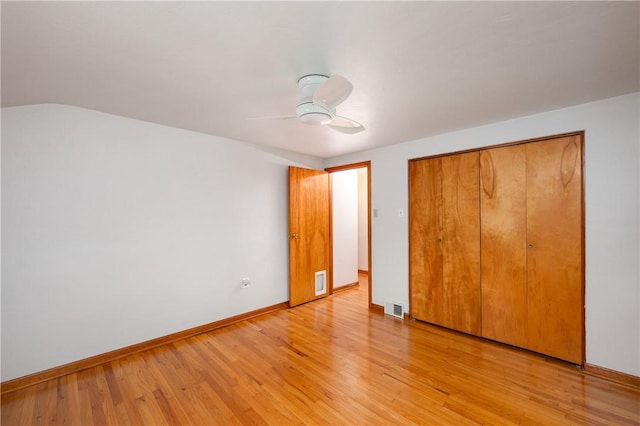 131 Windgate Dr, Marshall, PA 15090 - unfurnished bedroom with light wood-style floors, a closet, and a ceiling fan