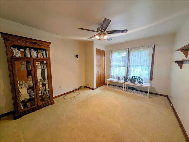 373 Pittsburgh St, Derry Twp, PA 15671 - spare room with ceiling fan and light colored carpet