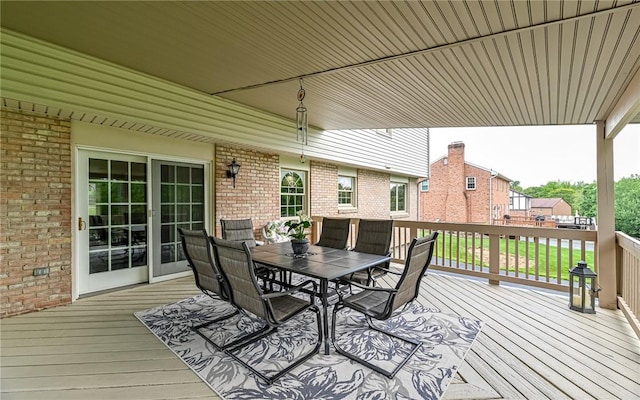 2276 Rochester Rd, Franklin Park, PA 15237 - wooden terrace with outdoor dining area