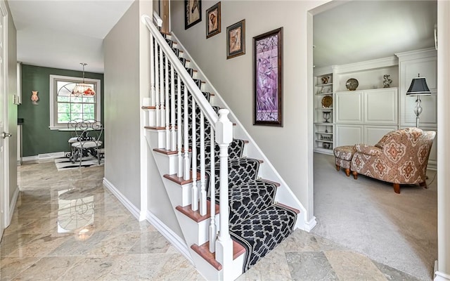 2276 Rochester Rd, Franklin Park, PA 15237 - staircase with baseboards