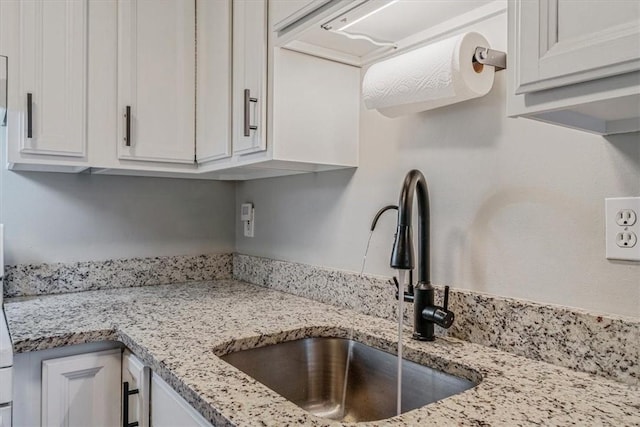 226 Glen Spring Cir, North Strabane, PA 15317 - kitchen with white cabinetry and light stone counters