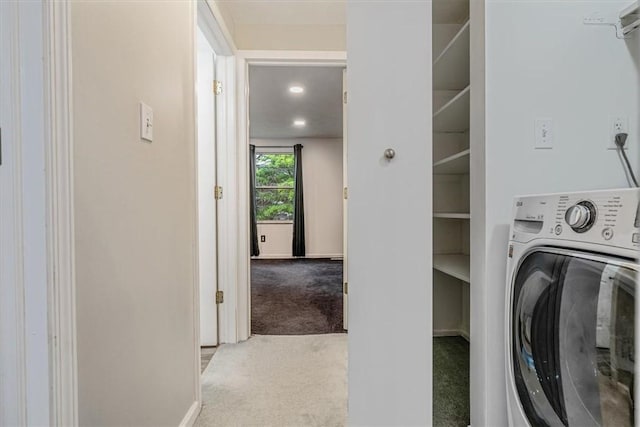 226 Glen Spring Cir, North Strabane, PA 15317 - laundry area with washer / clothes dryer and carpet