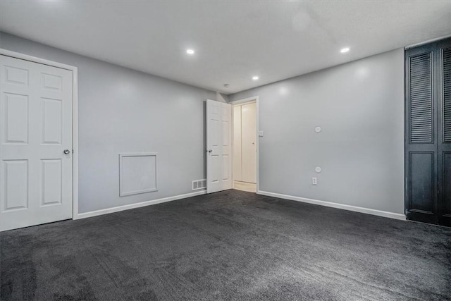 226 Glen Spring Cir, North Strabane, PA 15317 - unfurnished bedroom featuring dark carpet and recessed lighting