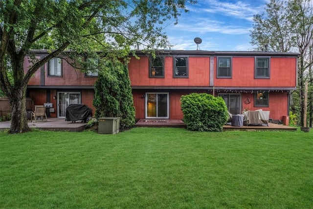 226 Glen Spring Cir, North Strabane, PA 15317 - back of house featuring a yard and a wooden deck