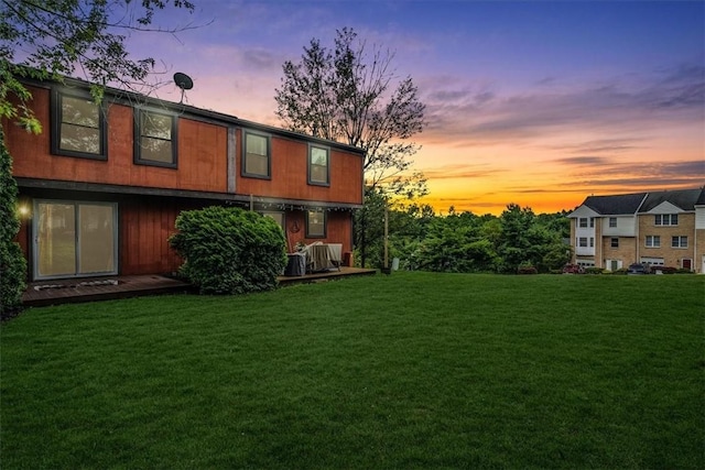 226 Glen Spring Cir, North Strabane, PA 15317 - back of house at dusk with a lawn