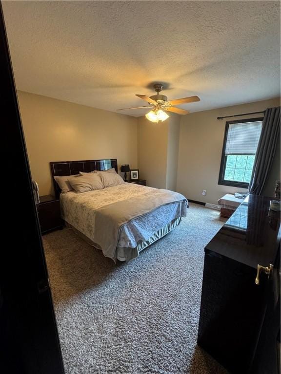 91 Celtic Ash Ct, Cranberry Twp, PA 16066 - bedroom featuring carpet, a textured ceiling, and ceiling fan
