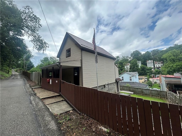2814 Eccles St, South Side, PA 15210 - view of home's exterior featuring a metal roof
