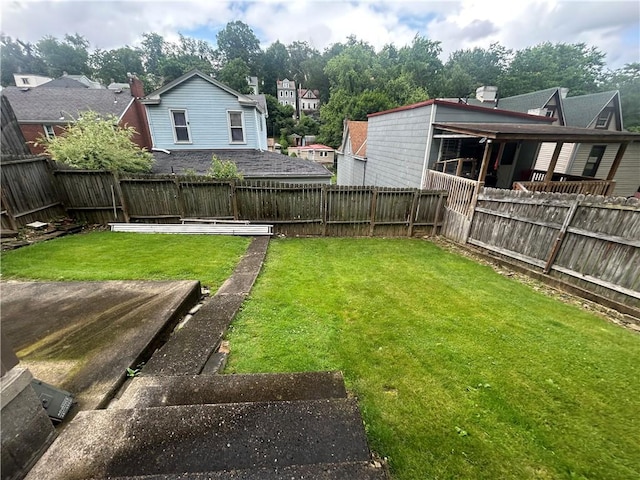 2814 Eccles St, South Side, PA 15210 - fenced backyard featuring a residential view
