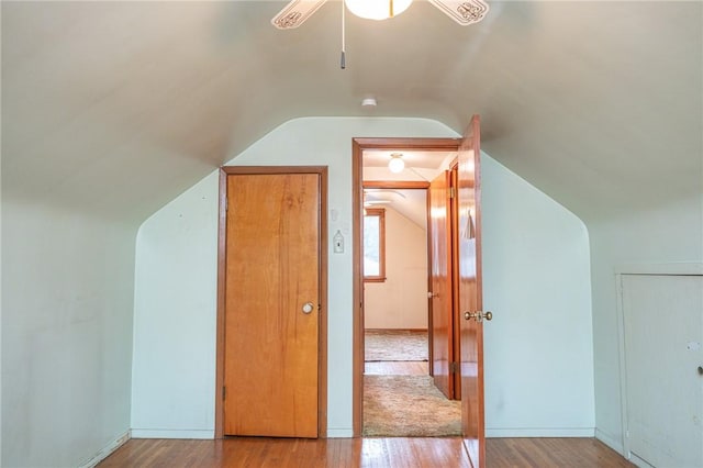 246 Maple Dr, Monroeville, PA 15146 - bonus room with wood finished floors, a ceiling fan, and vaulted ceiling
