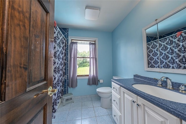315 Pennsylvania Ave, Plum Boro, PA 15147 - bathroom featuring vanity, a shower with shower curtain, and tile patterned floors