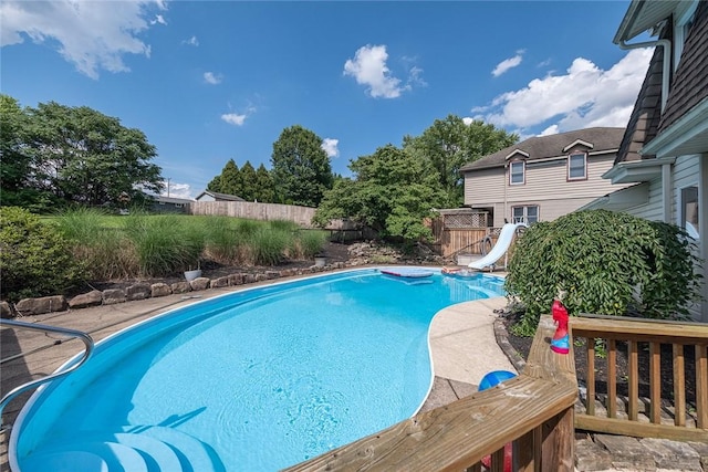 315 Pennsylvania Ave, Plum Boro, PA 15147 - view of pool with a water slide and a fenced backyard