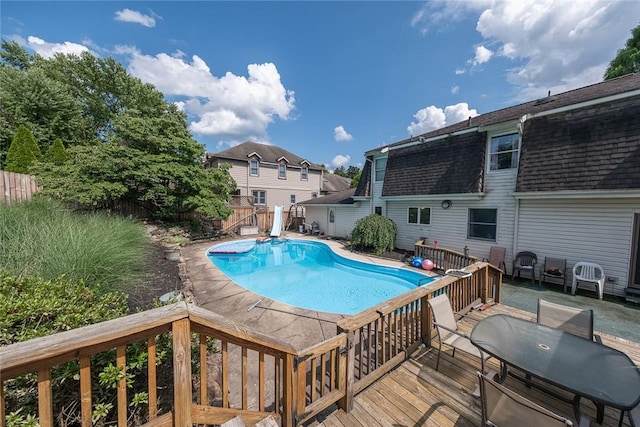 315 Pennsylvania Ave, Plum Boro, PA 15147 - view of swimming pool featuring a deck and a water slide