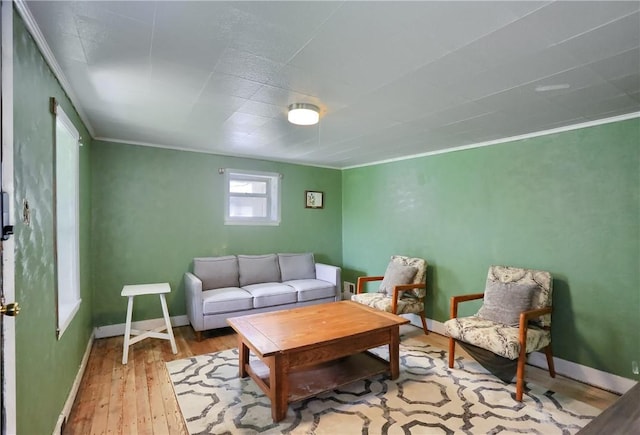 866 Connolly Ave, South Park, PA 15236 - living area with ornamental molding and hardwood / wood-style flooring
