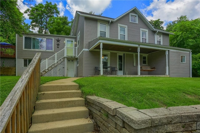 866 Connolly Ave, South Park, PA 15236 - view of front facade featuring stairs and a front yard