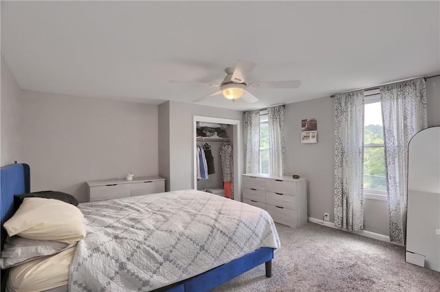 866 Connolly Ave, South Park, PA 15236 - bedroom featuring a closet, carpet floors, and a ceiling fan