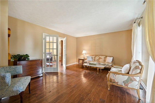327 Indian Ridge Dr, Moon/Crescent Twp, PA 15108 - living area featuring french doors, hardwood / wood-style flooring, and plenty of natural light