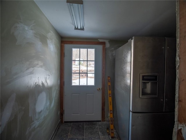 1276 Glades Pike, Somerset, PA 15501 - doorway to outside featuring dark stone finish flooring