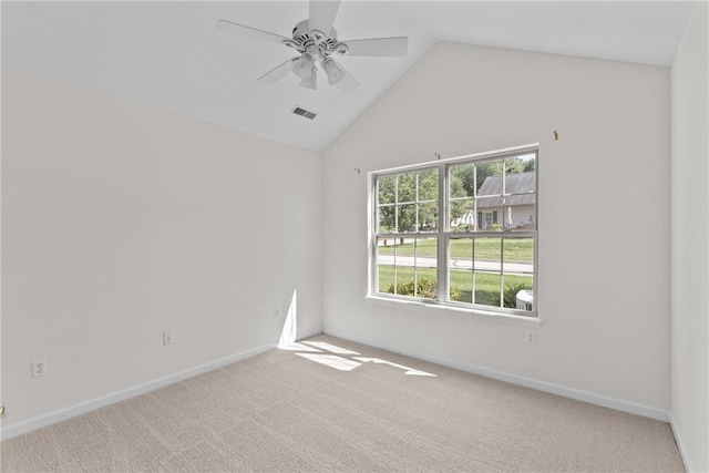 1901 Golf Course Dr, South Strabane, PA 15301 - carpeted spare room featuring a ceiling fan and vaulted ceiling