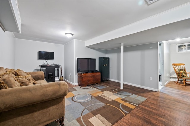 235 Ruth St, Plum Boro, PA 15239 - living area featuring wood finished floors and baseboards