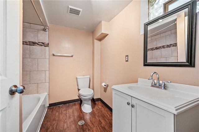 2959 Churchview Ave, Baldwin Boro, PA 15227 - full bathroom featuring wood finished floors, vanity, and shower / tub combination