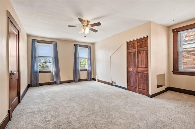 2959 Churchview Ave, Baldwin Boro, PA 15227 - unfurnished bedroom featuring carpet flooring, multiple windows, and ceiling fan
