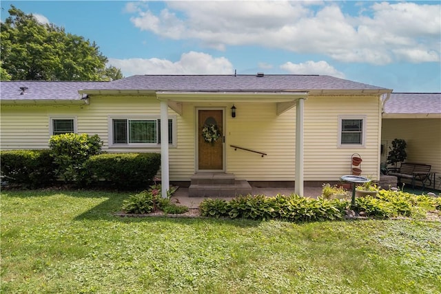 5731 Interboro, Lincoln Place, PA 15207 - view of front facade featuring entry steps, a front yard, and a patio area