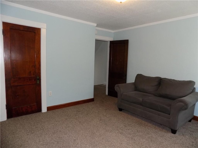 437 Green St, Munhall, PA 15120 - carpeted living area featuring ornamental molding and baseboards